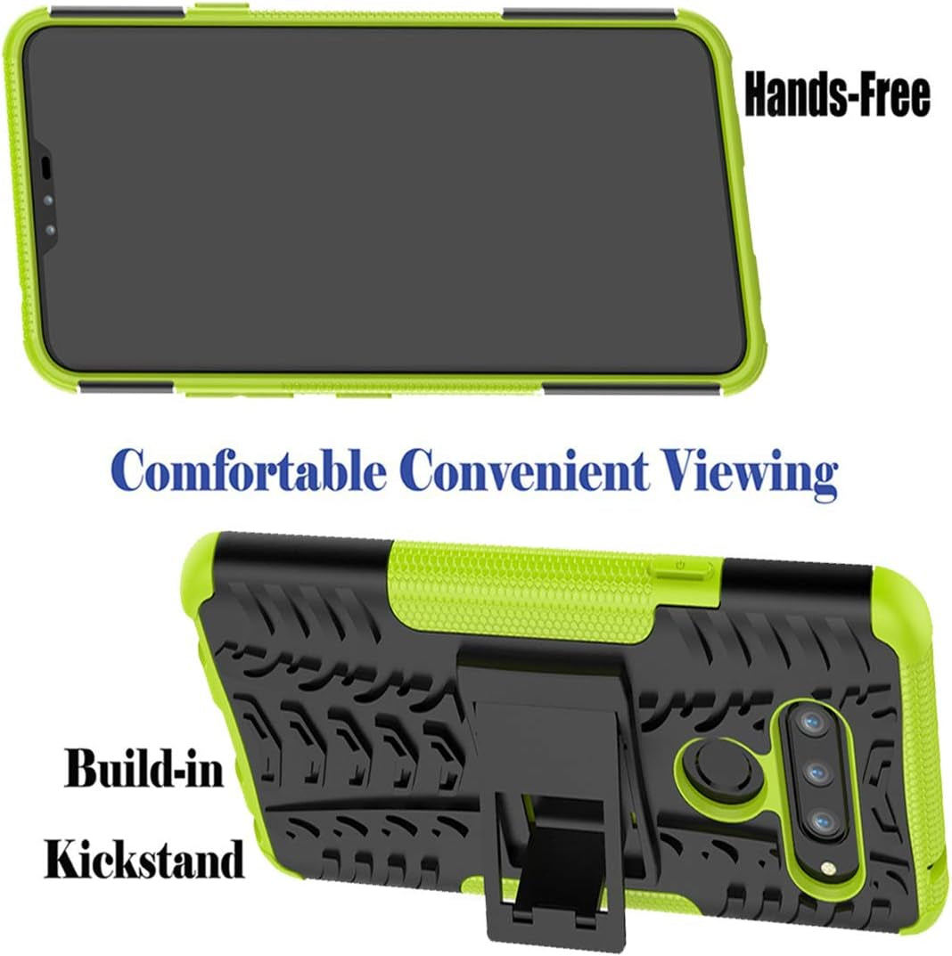 Case for LG V40 Thin, V40 Case, Viodolge [Shockproof] Rugged Dual Layer Protective Phone Case Cover with Kickstand for LG V40 / LG V40 Thinq (2018) (Green)  Viodolge   