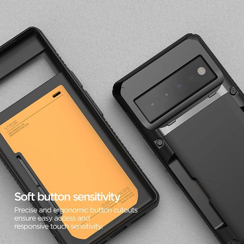 VRS DESIGN Damda Glide Pro Phone Case for Pixel 6 Pro, Sturdy Semi Auto Wallet [4 Cards] Case Compatible for Pixel 6 Pro Case (2021)  VRS DESIGN   