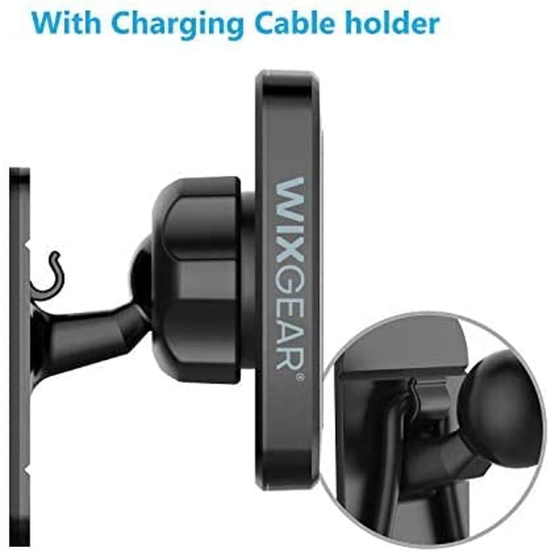 Wixgear (2 Pack Universal Stick on Dashboard Magnetic Phone Car Mount, for Cell Phones and Mini Tablets with Fast Swift-Snap Technology, (Newer Bigger Model)  WixGear   