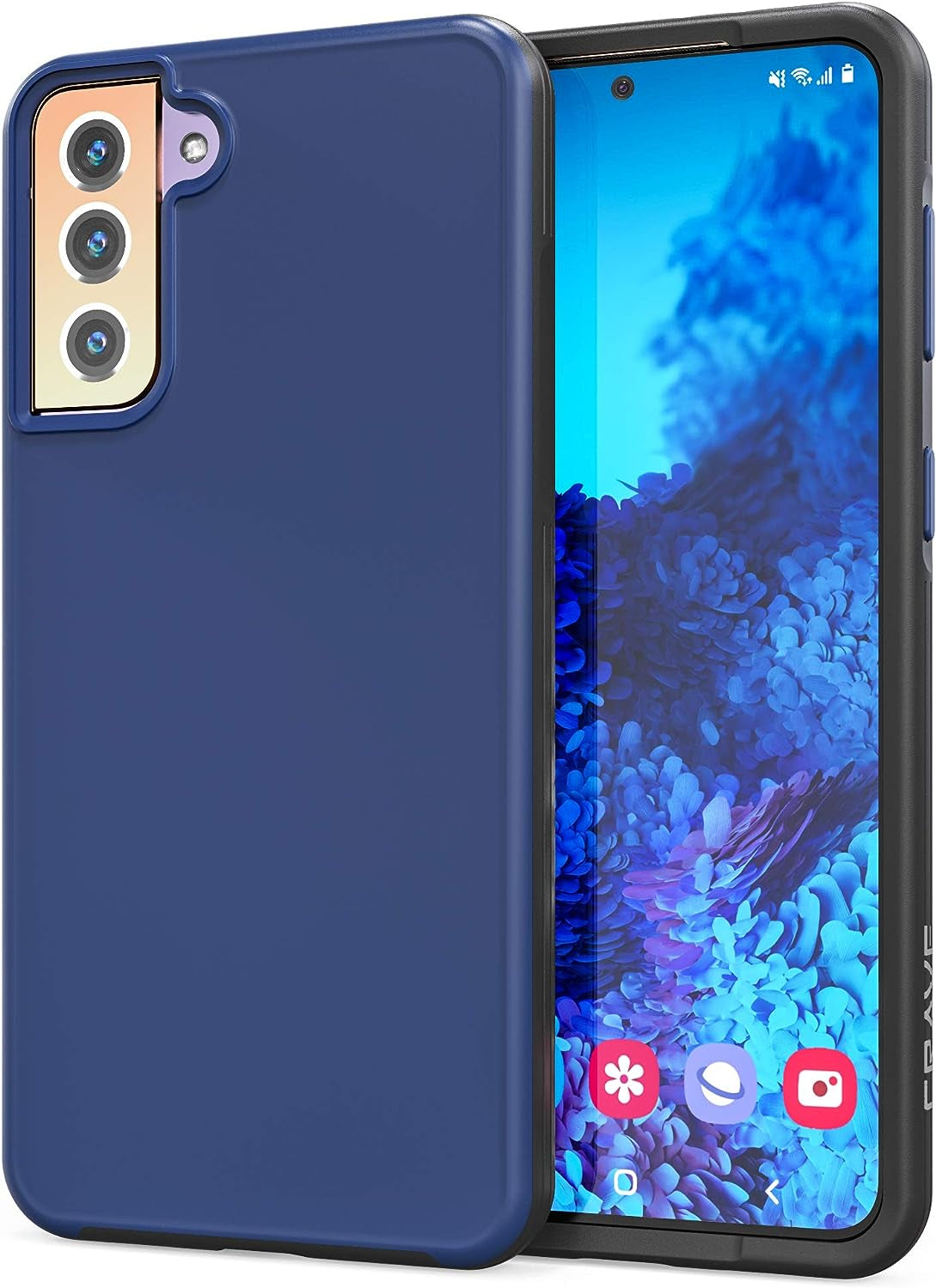 Crave Slim Guard for Galaxy S21+ Case, Shockproof Case for Samsung Galaxy S21 Plus, S21+ 5G (6.7 Inch) - Forest Green  Crave Navy  