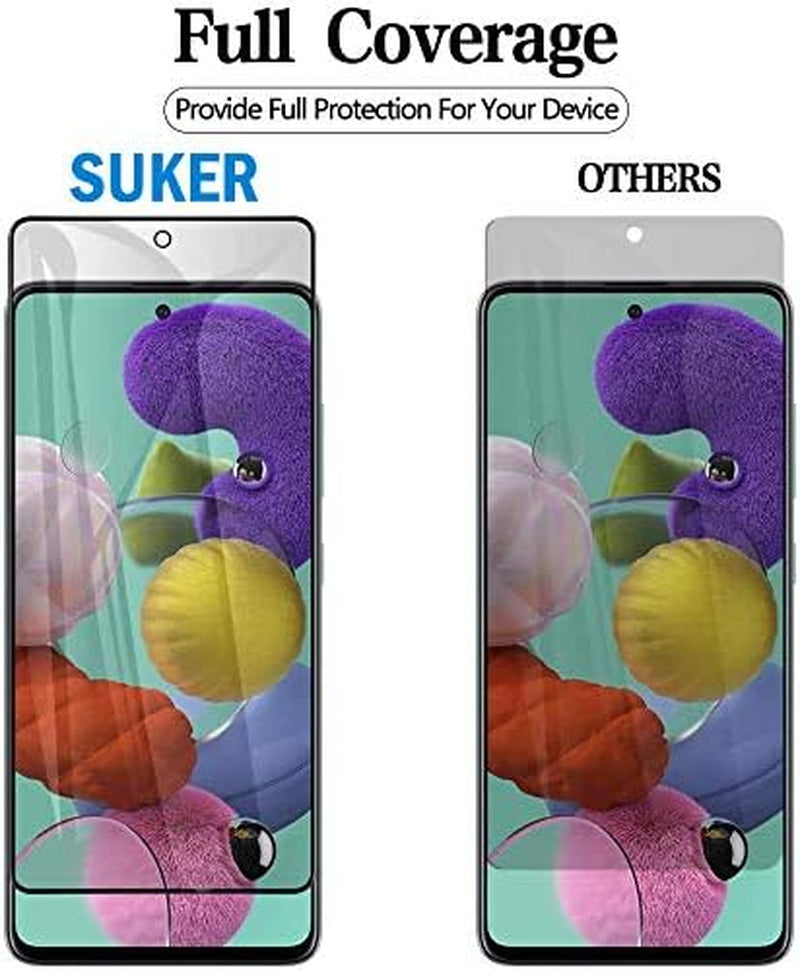 [2 Pack] for Samsung Galaxy S20 FE / A51 / A52 Privacy Screen Protector, Amzsuker Anti-Spy 9H Hardness Tempered Glass Screen Protector for Galaxy A51 A52 (4G/5G) S20 FE 6.5”, Anti-Scratch, Bubble Free, Case Friendly (Black)  SUKER   