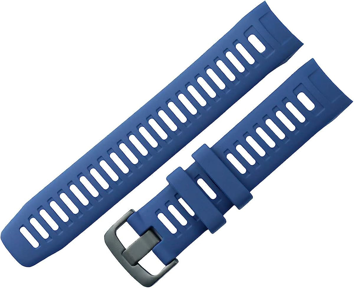 KHZBS Compatible Instinct Bands Soft Silicone Sport Strap Replacement for Garmin Instinct Smart Wristband Belt Tools  khzbs Dark blue  
