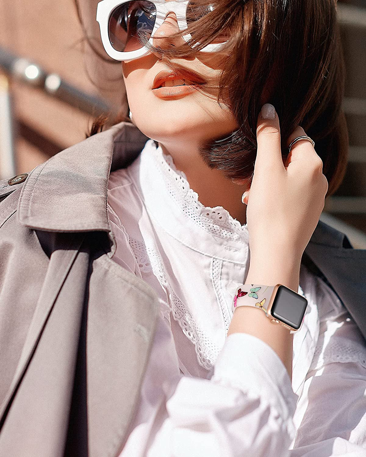 Witzon Compatible with Apple Watch Band Series 8/7/6/5/4/3/2/1/Se/Ultra, Iwatch 38Mm 40Mm 41Mm 42Mm 44Mm 45Mm 49Mm Bands for Women, Cute Print Silicone Sport Strap Replacement Accessories  Witzon   