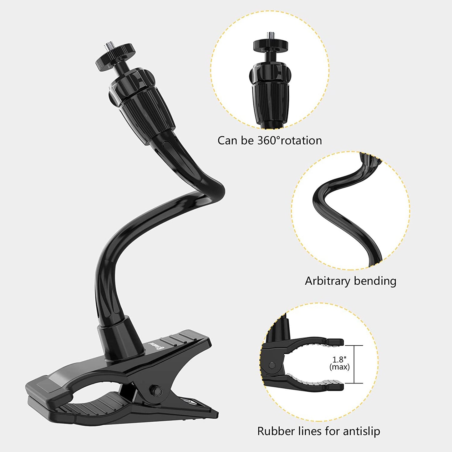 Smatree 10" LED Selfie Ring Light with Flex Clamp Mount & Tripod Stand & Phone Holder,Dimmable Desktop Dual Ring Light Double Lamp Set with 3 Light Modes for Live Streaming/Makeup/Tiktok/Youtube/Vlog  Smatree   