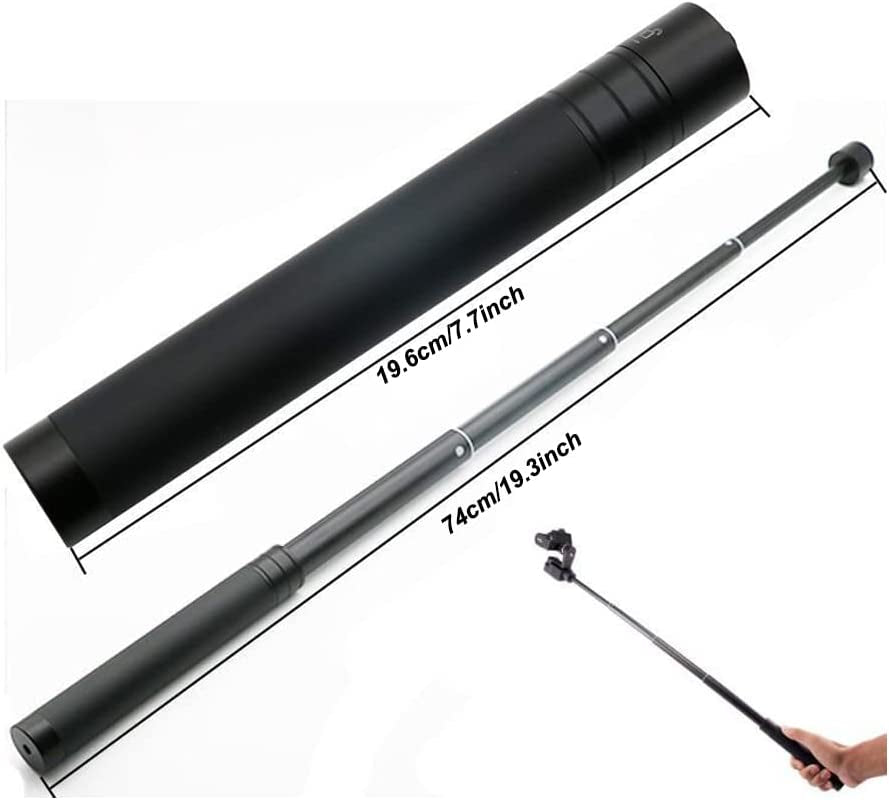 Extension Rod for Gimbal, 29In Selfie Stick Compatible with Gimbal Stabilizer DJI OM 5/4 Osmo Mobile 3 2/Feiyu/Zhiyun Smooth 5 Q & 4 and All Gimbles with 1/4" Thread Handheld Pole Go Pro Action Camera  Ruittos   