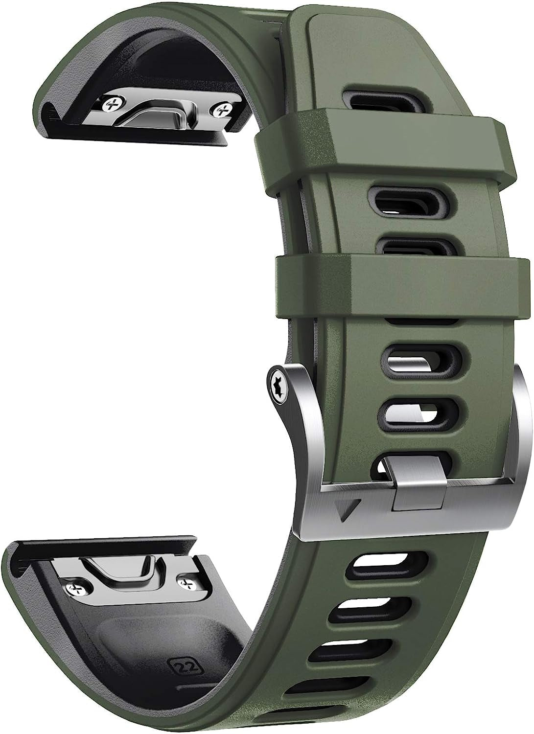 Notocity Compatible with Fenix 6 Pro Watch Band for Fenix 6/Fenix 5/Fenix 5 Plus/Fenix 7/Forerunner 935/Forerunner 945/Approach S60/Quatix 5(Dark Blue-White)  NotoCity Army green-black  