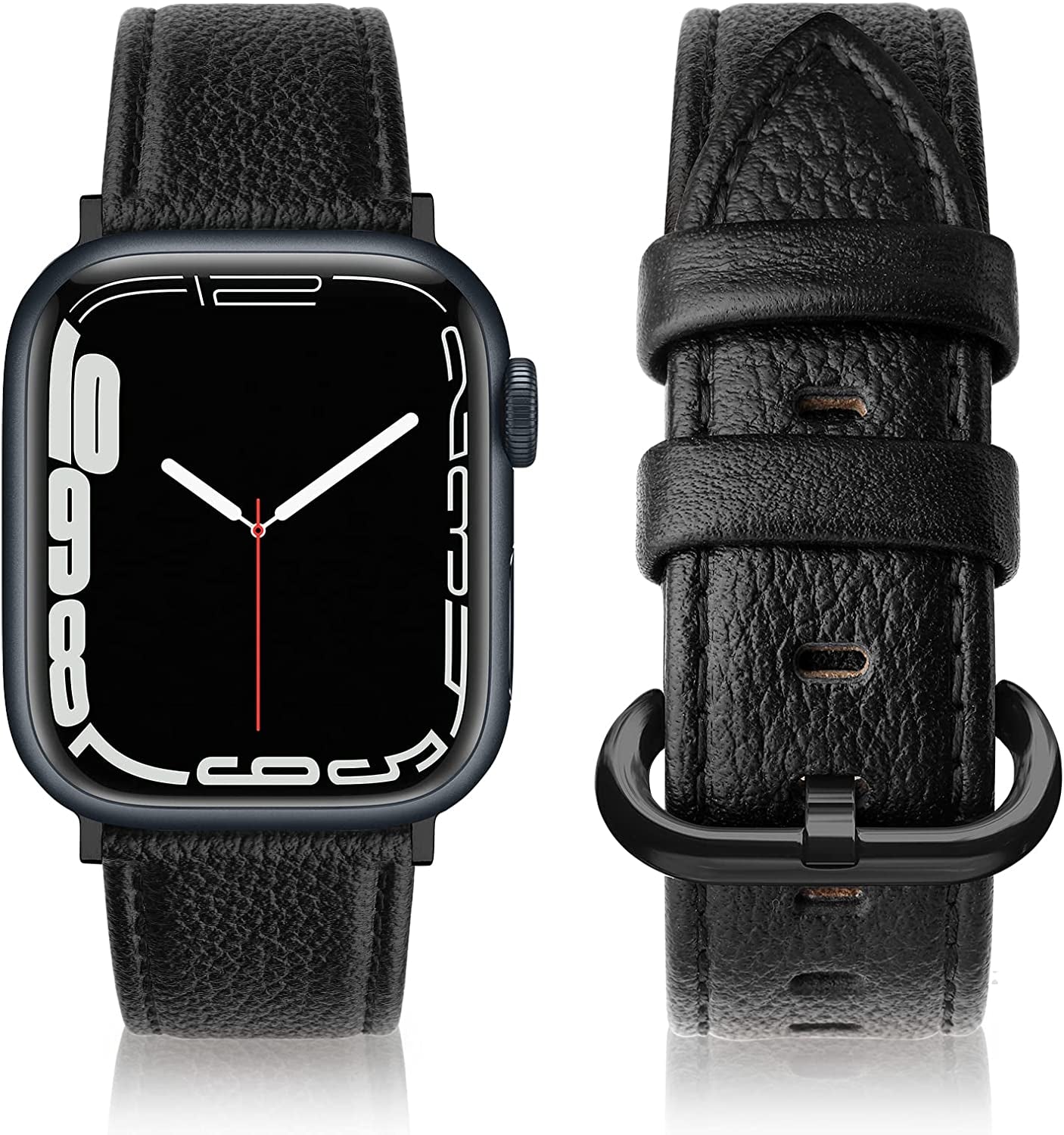 SWEES Leather Bands Compatible with Apple Watch Bands 41Mm 40Mm 38Mm Women Men, Genuine Leather Bands Replacement Strap for Apple Iwatch SE2 SE Series 8 7 6 5 4 3 2 1,Sports & Edition  SWEES Lichee Back  