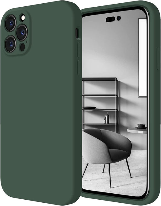 Firenova for Iphone 14 Pro Max Case, Silicone Upgraded [Camera Protection] Case with [2 Screen Protectors], Soft Anti-Scratch Microfiber Lining Inside, 6.7 Inch, Alpine Green  FireNova   