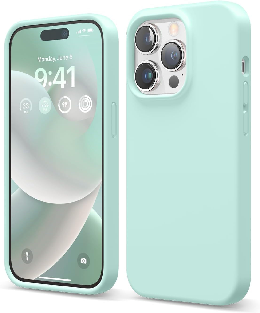 Elago Compatible with Iphone 14 Pro Case, Liquid Silicone Case, Full Body Protective Cover, Shockproof, Slim Phone Case, Anti-Scratch Soft Microfiber Lining, 6.1 Inch (Brown)  elago Aqua Sky  