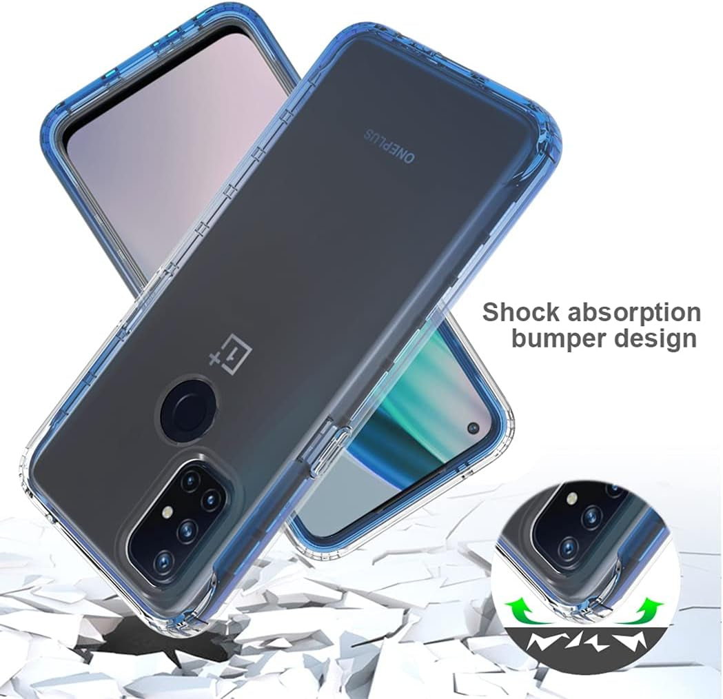 Vavies Compatible with Oneplus Nord N10 5G Case, Oneplus Nord N10 5G Phone Case for Girls Women, Full Body Shockproof Clear Soft Flexible TPU Protective Cover Cases for Oneplus Nord N10 5G (Blue)  Vavies   