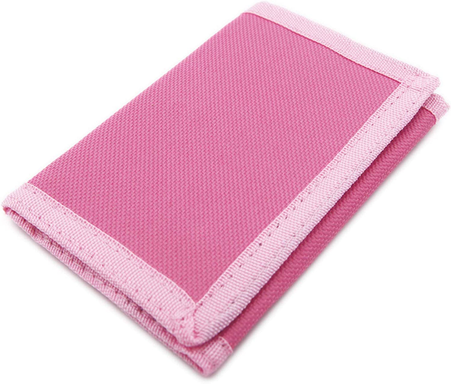 AI-DEE RFID Trifold Canvas Outdoor Sports Wallet for Kids - Front Pocket Wallet with Magic Sticker  AI-DEE Pink  