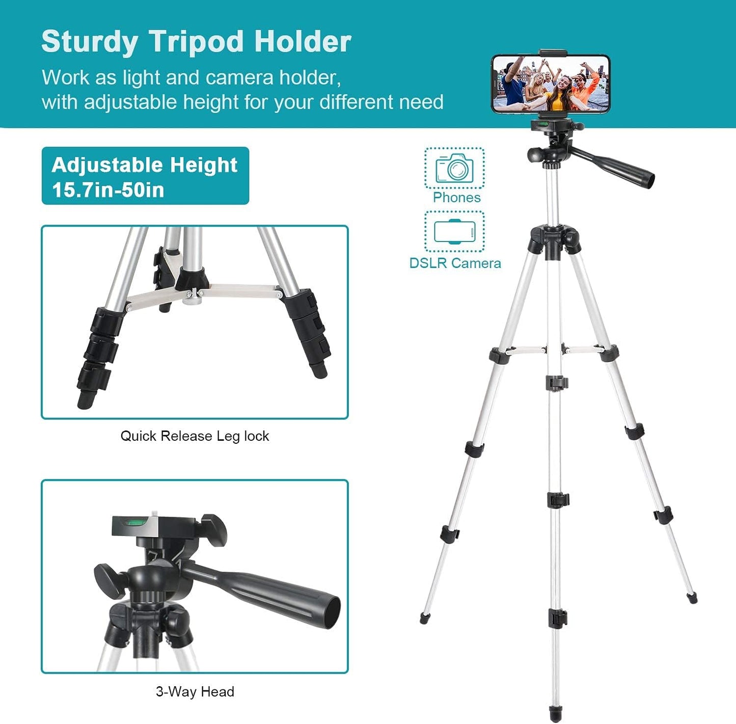 6" Selfie Ring Light, ODOM 39"Tripod with Ring Light,3 Color Modes 11 Brightness Levels, Lamps for Youtube Live Stream Makeup Vlog Tiktok Video Conference Compatible with Iphone & Android  ODOM   