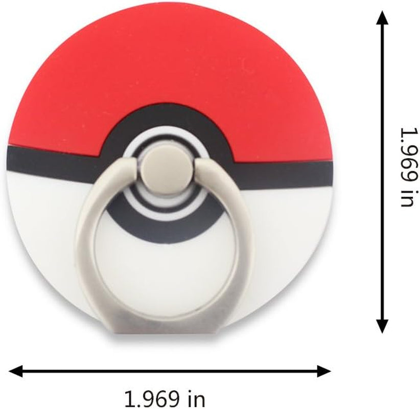 Finex 3 Pcs Set Pokeball 2-In-1 Mobile Cell Smart Phone Kickstand Finger Ring and Holder Stand Grip Cute 360 Degree Rotating Ring for Iphone Samsung Android Smartphone Case - Random  Finex   