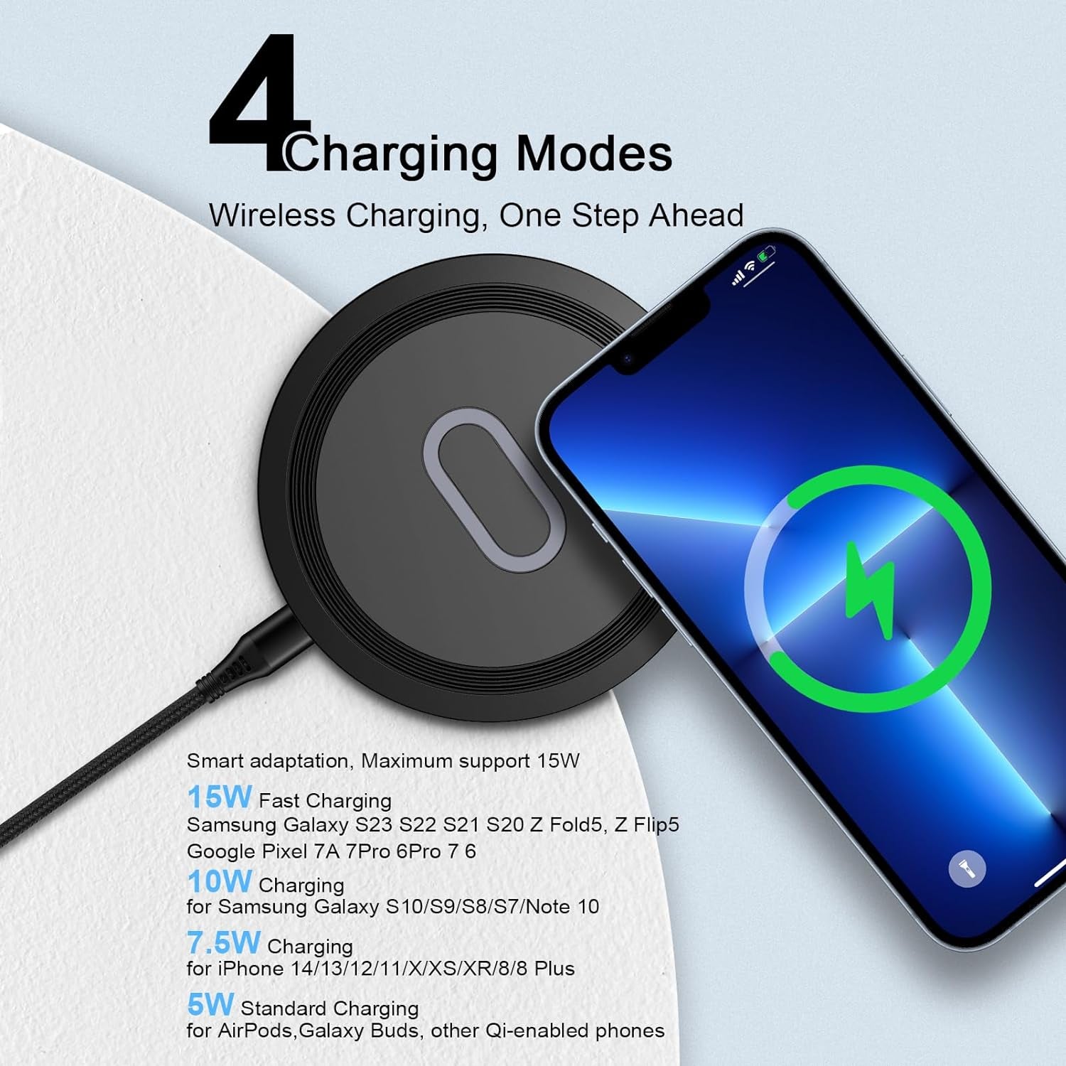 15W Wireless Charger Pixel Fast Charging Station for Google 8 Pro 7 Pro 7A 6 Pro 5 4Xl,Wireless Charger Pad with QC Adapter for Iphone 15 14 Pro Max 13 12 11,Samsung Galaxy S23 FE S22 S21 S20 Note 20  Shenzhen Chuang Wei Da Technology Co. , LTD Shenzhen Putuo Techonology Co., Ltd   