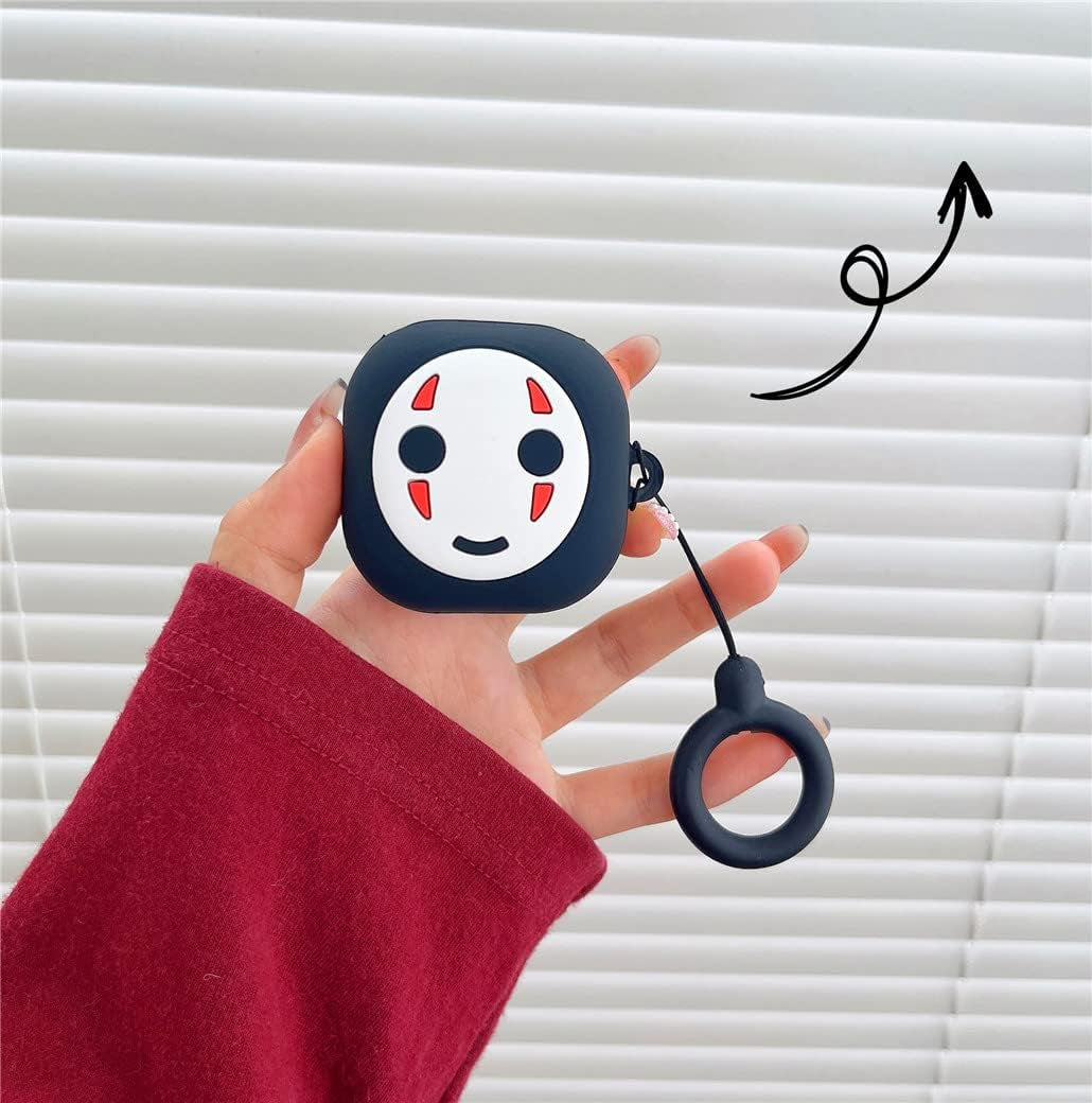 Suitable for Samsung Galaxy Buds 2 Pro Case/Galaxy Buds Pro Case/Galaxy Buds 2 Case/Galaxy Buds Live Case/Cartoon Ghost Face Character Skin，With Keychain Protective Cover Accessories (Ghost Face)  Yvonne Zhang   