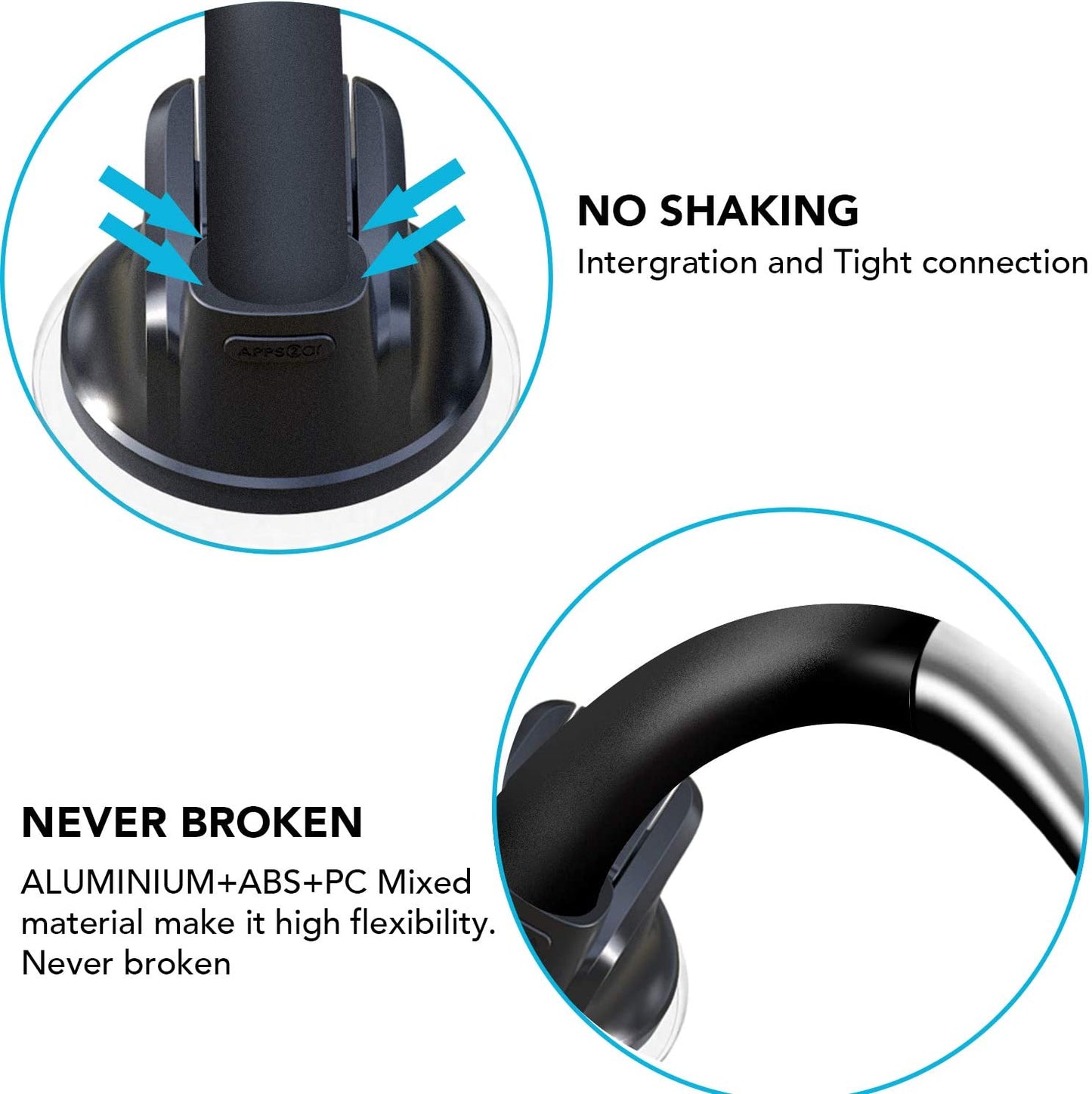 Apps2Car Magnetic Car Phone Holder Mount with 6 Strong Magnets, Windshield Phone Magnetic Holder, Suction Cup Phone Holder for Car, Dashboard Magnet Holder, Fit Most Smartphones & Mini Tablets  Wiiki-tech   