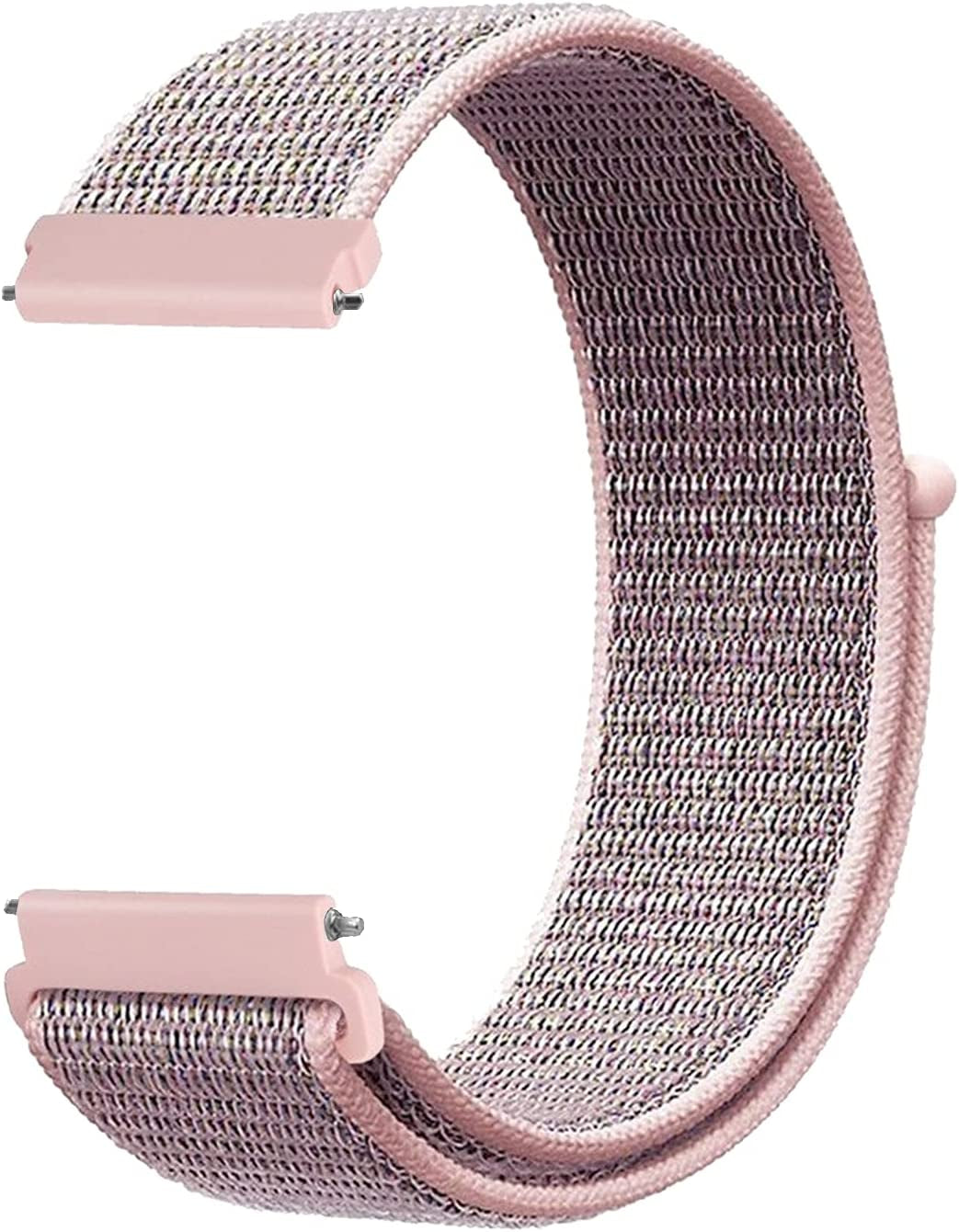 Morsey 22Mm Soft Nylon Watch Bands Compatible for Samsung Galaxy Watch 46Mm/Watch 3 45Mm/Gear S3 Frontier/Classic, Sport Strap Wristband Replacement Bracelet for Women Men (Black)  Morsey Pink sand  