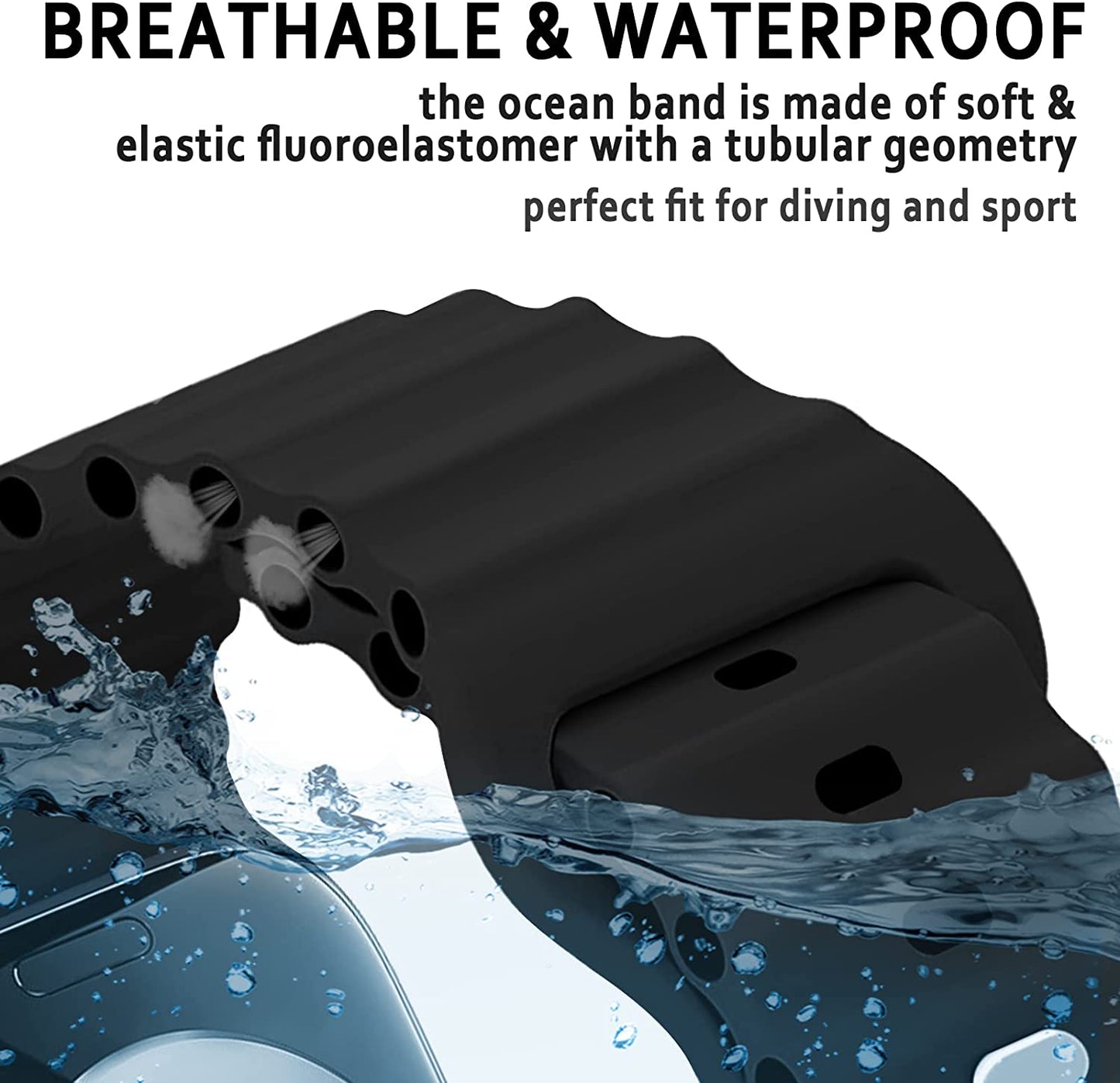 QLTYPRI Silicone Ocean Band Compatible with Apple Watch Band 38Mm 40Mm 41Mm 42Mm 44Mm 45Mm 49Mm for Women Men, Soft Waterproof Sport Strap for Iwatch Series Ultra/8/7/6/5/4/3/2/1/Se – Cream  QLTYPRI   