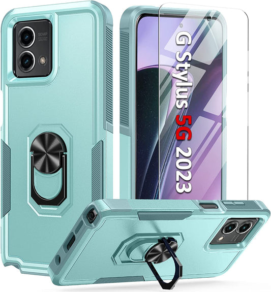 FNTCASE for Motorola Moto G-Stylus-5G-2023 Case: Military Grade Drop Proof Protection Cases with Magnetic Kickstand | Matte Textured Shockproof TPU | Dual Layer Protective Rugged Cell Phone Cover  FNTCASE   