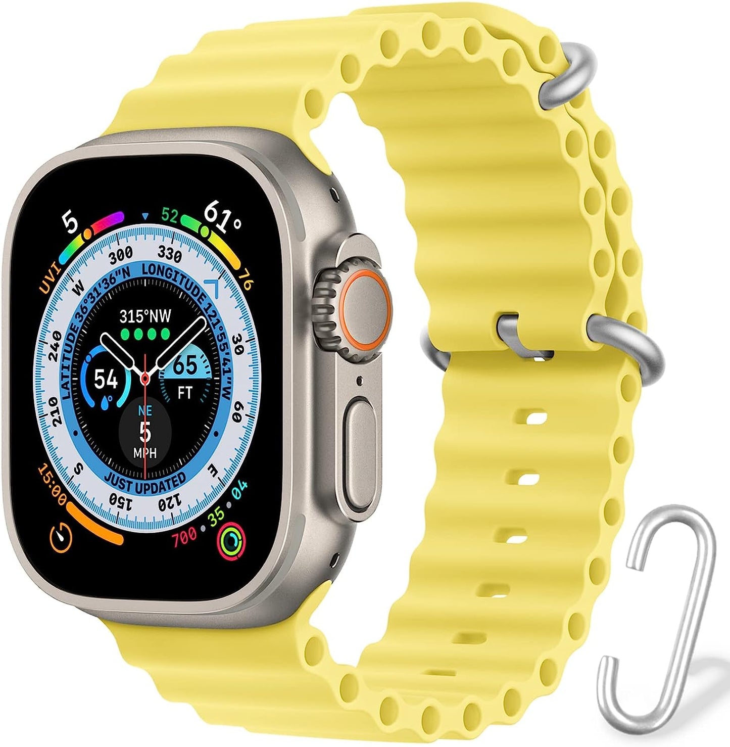 H&S Ocean Band for Apple Watch Band 44Mm 38Mm 45Mm 40Mm 49Mm 41Mm 42Mm,For Apple Watch Series 7/8,Adjustable Loop with Metal Buckle Sport Strap for Apple Watch Ultra/Se/Series 6/5/4/3/2/1  Tnsusop Midnight 42mm 44mm 45mm 49mm 