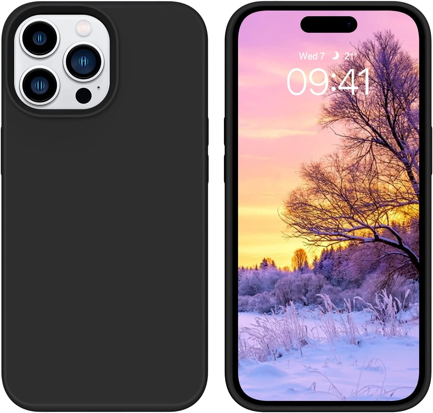 GUAGUA Compatible with Iphone 14 Pro Max Case 6.7 Inch Liquid Silicone Soft Gel Rubber Slim Microfiber Lining Cushion Texture Cover Shockproof Protective Case for Iphone 14 Pro Max, Brown  GUAGUA   