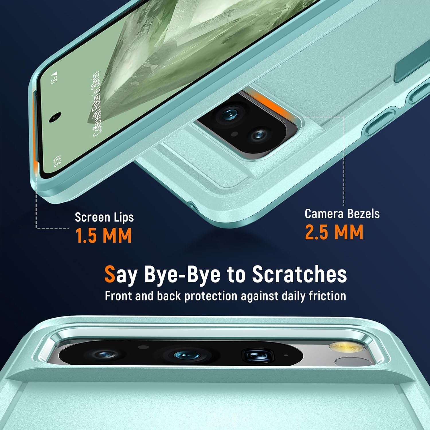 Oneagle for Google Pixel 8 Case, Pixel 8 Case with 2 Screen Protector, [15FT Military Protection][Double Layer][Heavy Duty][Anti-Slip][Matte Feel] Shockproof Phone Case for Pixel 8 6.2 Inch  Oneagle   