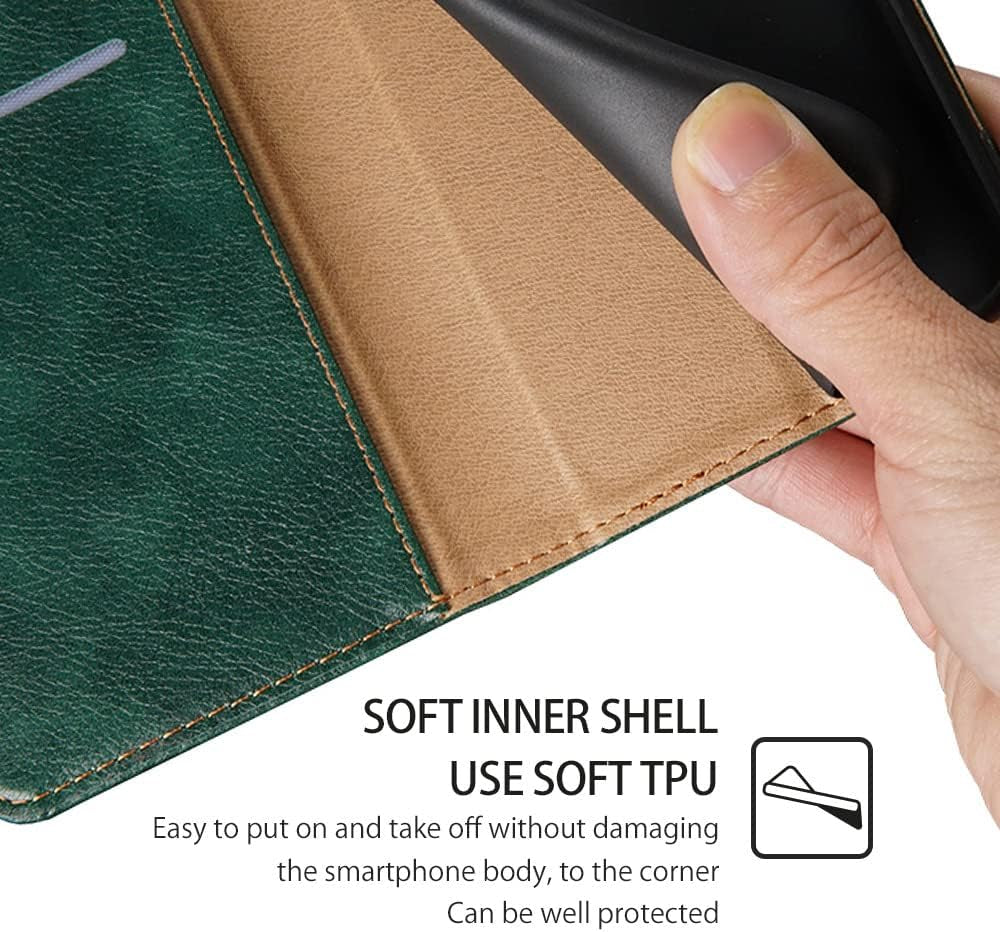 Cyr-Guard Phone Cover Wallet Folio Case for LG G7 THINQ, Premium PU Leather Slim Fit Cover for G7 THINQ, Easy Take, Green  Cyr-Guard   