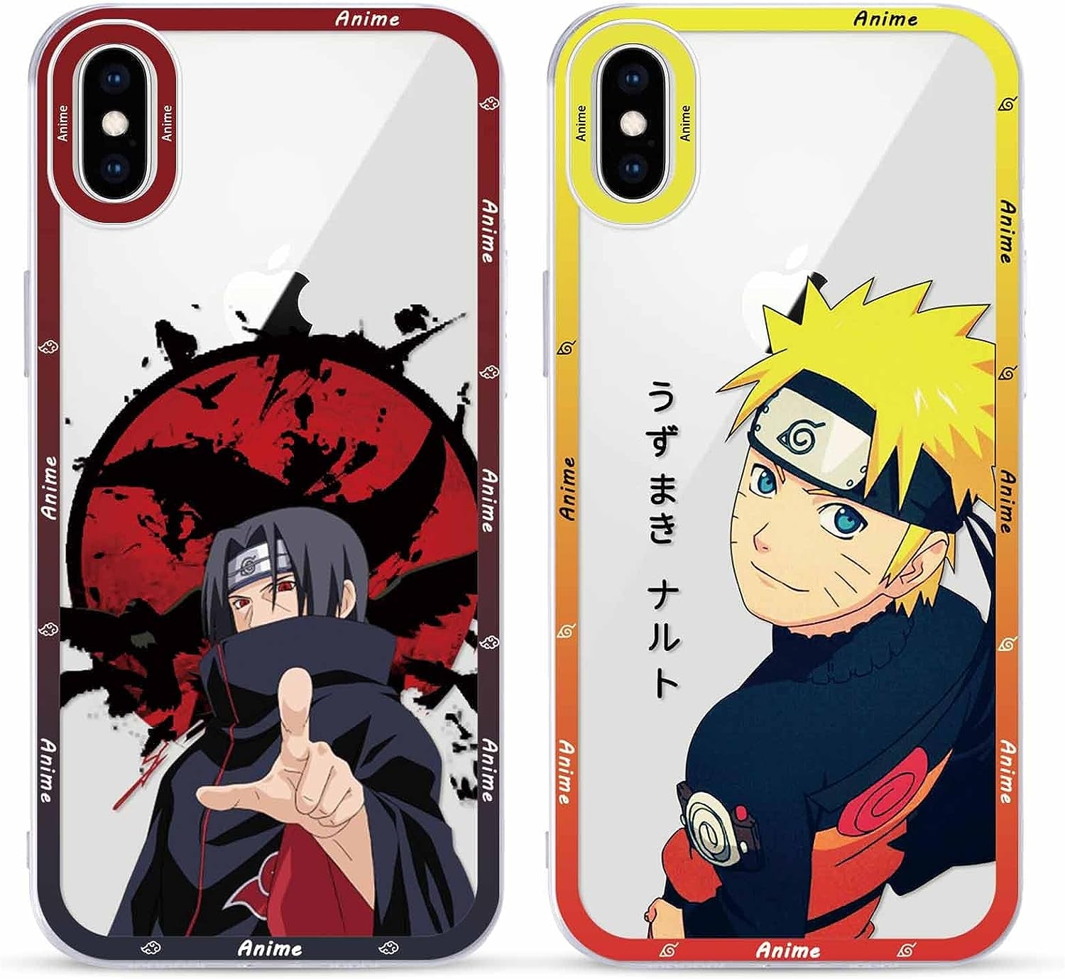 2 Pack Japanese Anime Case for Iphone 12 Mini Clear Case 5.4", Cool Manga Cute Pattern Design, Cartoon Comics Character Cases for Men Boys Women Girls, Soft TPU Funda for Iphone12 Mini, Transparent  ZXT US Iphone Xs Max  