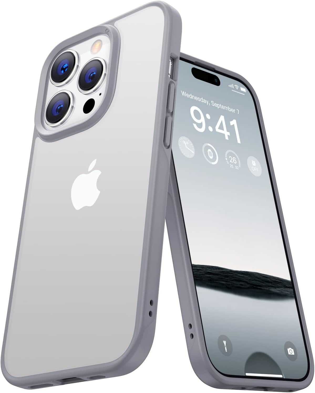 CASEKOO [SGS Tested] Newly Matte Shockproof Iphone 14 Pro Case [10FT Mil-Grade Protection] Anti-Fingerprints & Anti-Scratch Durable Translucent Back Anti-Slip Frame Iphone 14 Pro Phone Case, Black  CASEKOO Gray Iphone 14 Pro Max 