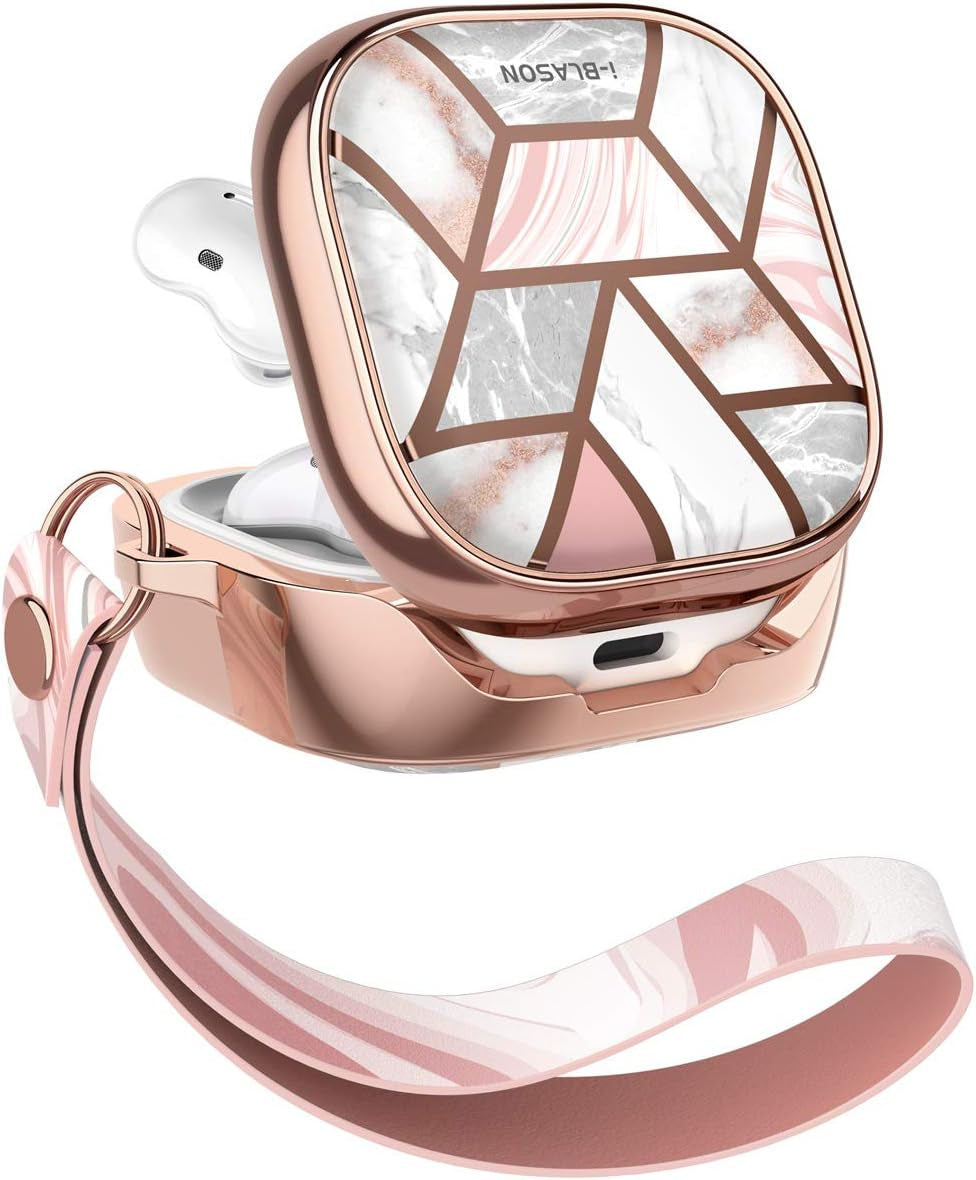 I-Blason Cosmo Series Case for Galaxy Buds2 Pro (2022)/ Galaxy Buds 2 (2021)/ Galaxy Buds Pro (2021)/ Galaxy Buds Live, 360° Protective Stylish Galaxy Buds Case (Marble)  i-Blason   