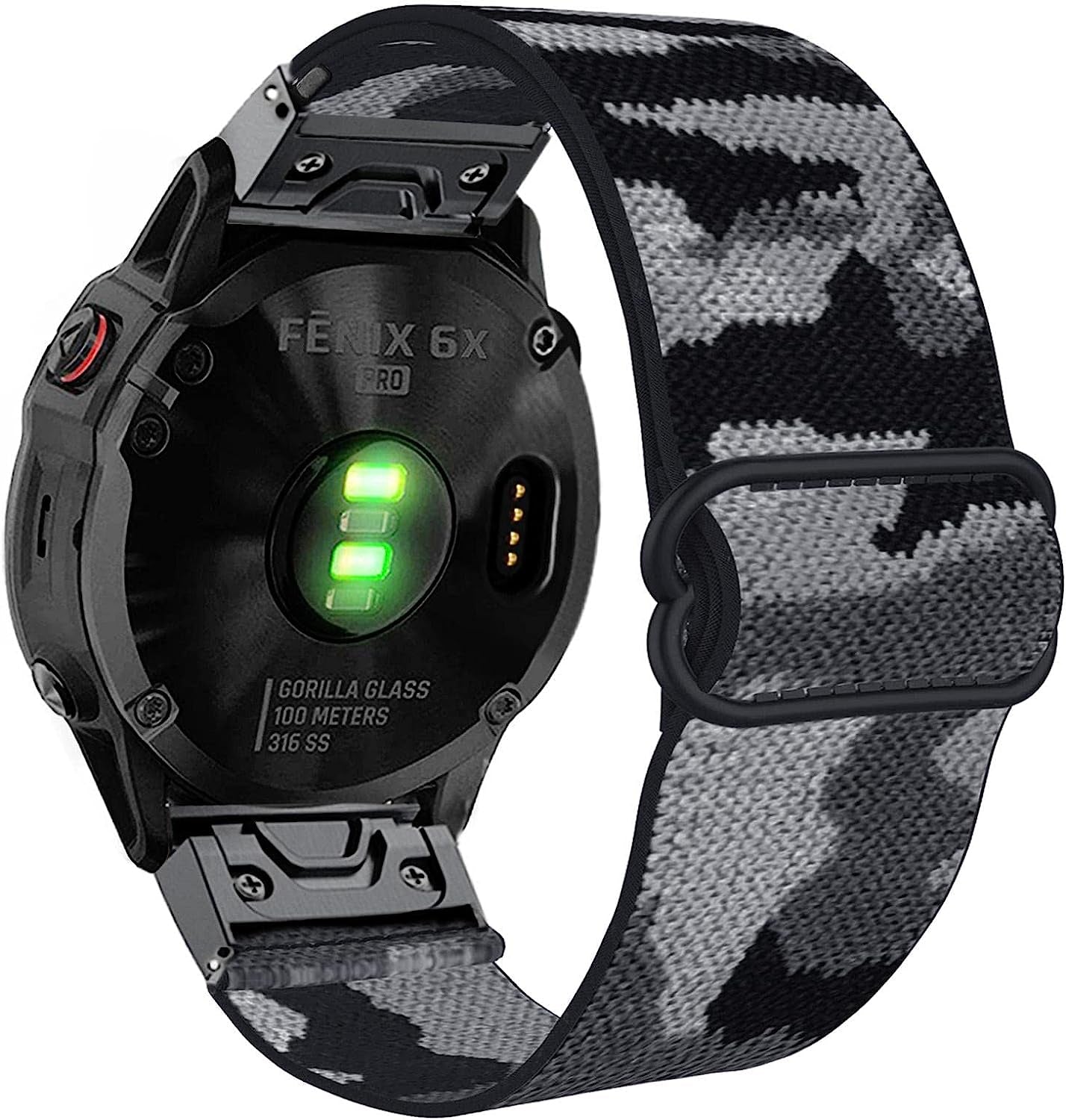 Abanen Elastic Fabric Watch Bands for Fenix 7X / Fenix 6X / Fenix 5X, 26Mm Quick Dry Fit Soft Stretchy Nylon Wristband Strap for Garmin Fenix 6X Pro,Fenix 5X Plus,Enduro,Tactix Delta  Abanen   