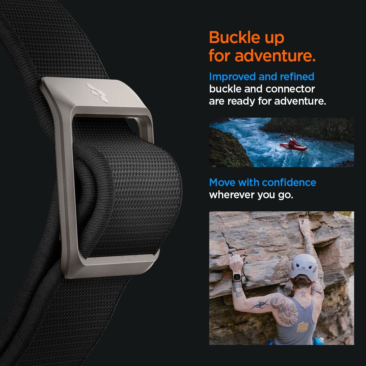 Spigen Lite Fit Ultra Band Designed for Apple Watch Band for Apple Watch Ultra (49Mm), Series 8/7 (45Mm), Series SE2/6/SE/5/4 (44Mm) and Series 3/2/1 (42Mm) Nylon Solo Loop  Spigen   