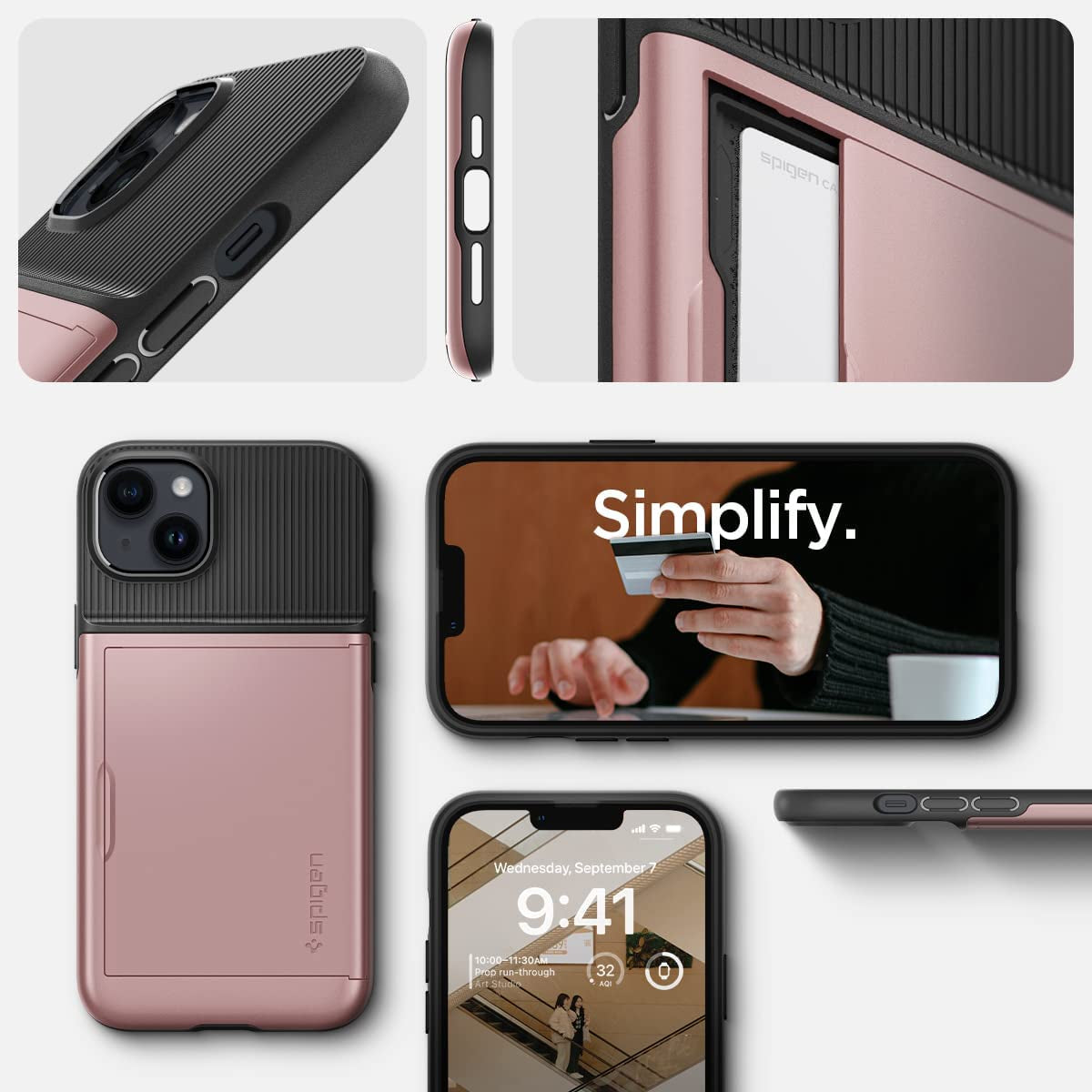 Spigen Slim Armor CS Designed for Iphone 14 Case (2022) - Rose Gold  Spigen   