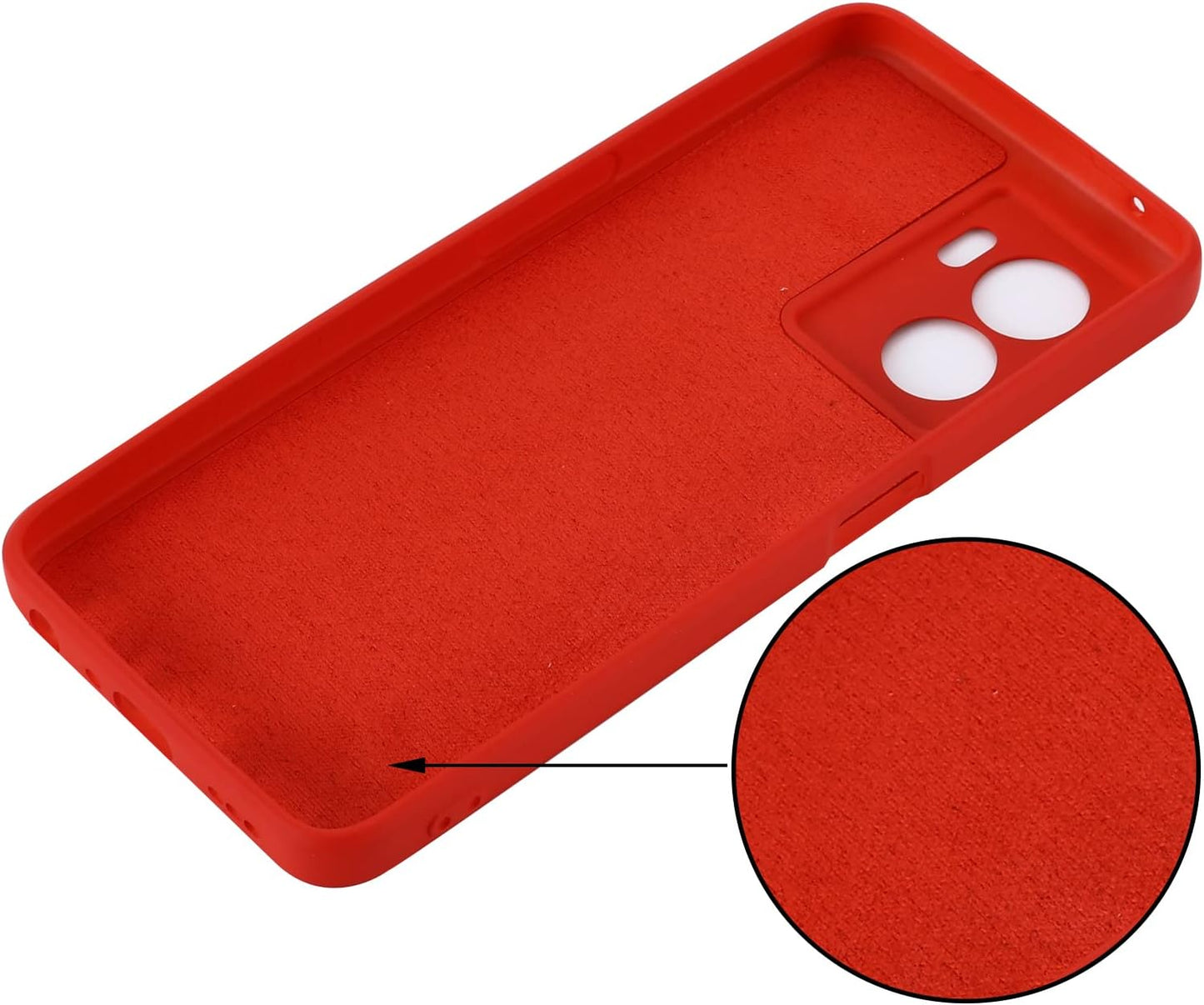 DAMONDY for Oneplus Nord N300 Phone Case,Premium Soft Liquid Silicone Rubber for Women Men,Full Body Protection Shockproof Protection Anti-Scratch Case for Oneplus Nord N300 5G -Red  DAMONDY   
