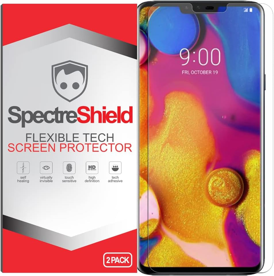 Spectre Shield (2-Pack Screen Protector for LG G8 Thinq (6.1" Inch) Screen Protector Case Friendly Accessories Flexible Full Coverage Clear TPU Film  Spectre Shield 6.4" - Inch  
