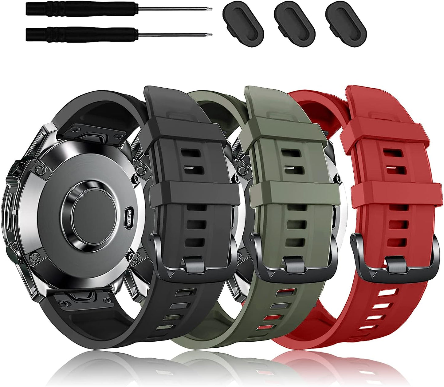 ZPJPPLX 20Mm Soft Silicone Quickfit Watch Band Compatible with Garmin Fenix 7S/Fenix 6S Pro/6S,Sport Replacement Wristband for Fenix 5S Plus/5S/Descent Mk2S Smartwatch Band  ZPJPPLX 3pack1  