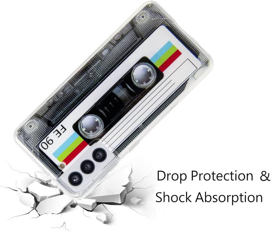 Fateam Case for Galaxy S21 5G, Shockproof Scratchproof with TPU Soft Bumper Retro Cassette Tape Case Compatible with Samsung Galaxy S21 5G (6.2 Inch)  FAteam   