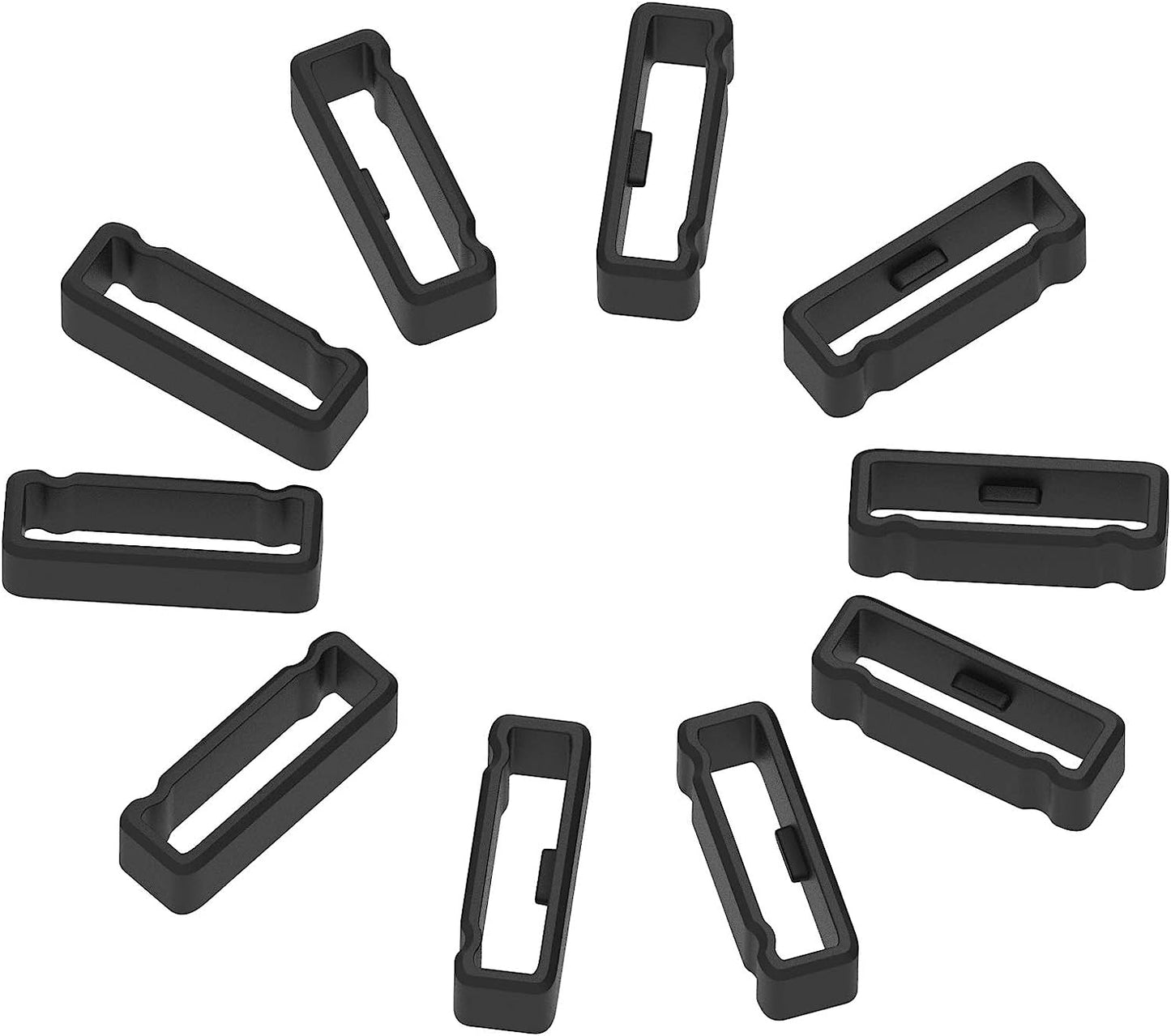 6-Pack Replacement Fastener Ring for Garmin Fenix 3/Fenix 3 Hr/Fenix 3 Sapphire/Fenix 5X/Fenix 5X Plus/Fenix 6X&6X Pro/Fenix 7X&7Xsolar/Descent Mk1/Quatix 3/Tactix Bravo Silicone Band Keeper Security Loop(Black-26Mm)  RuenTech   