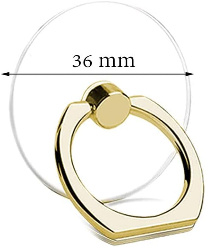 SKYPIA 4 Pack Clear Cell Phone Ring Holder Transparent Finger Grip Loop Kickstand 360 Degree Rotation Finger Ring Stand  Cellstand   
