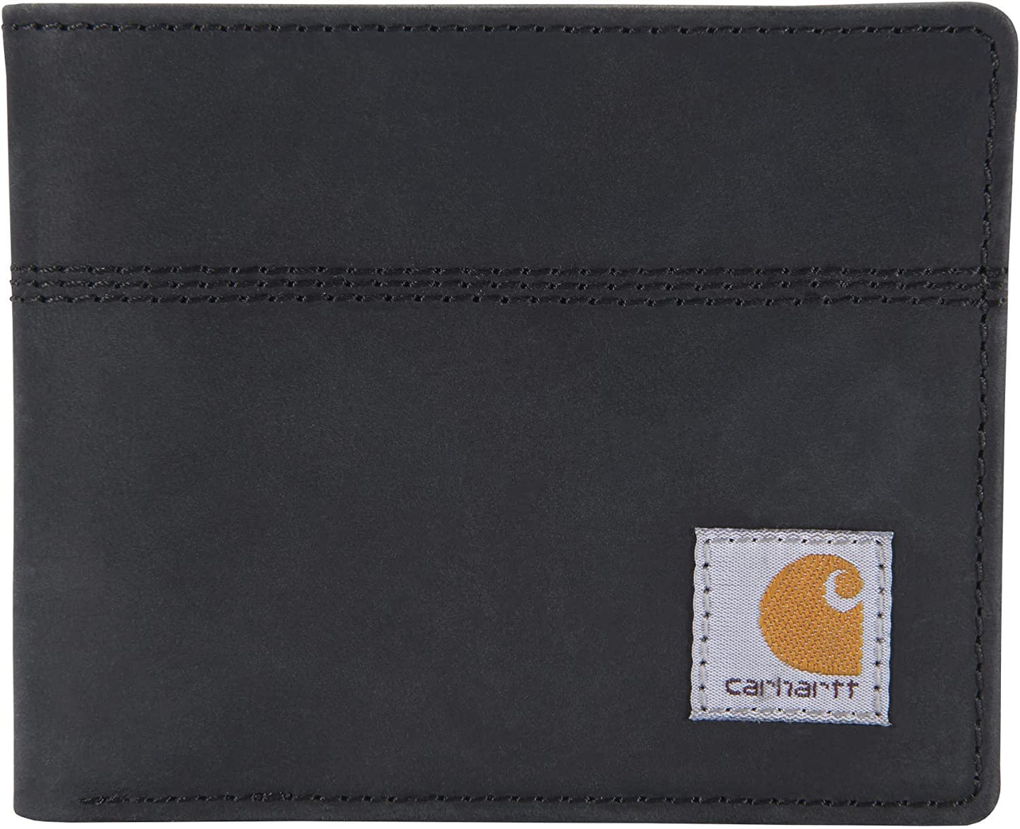 Carhartt Men'S Billfold and Passcase Wallets, Durable Bifold Wallets, Available in Leather and Canvas Styles  Carhartt Saddle Leather (Black)  