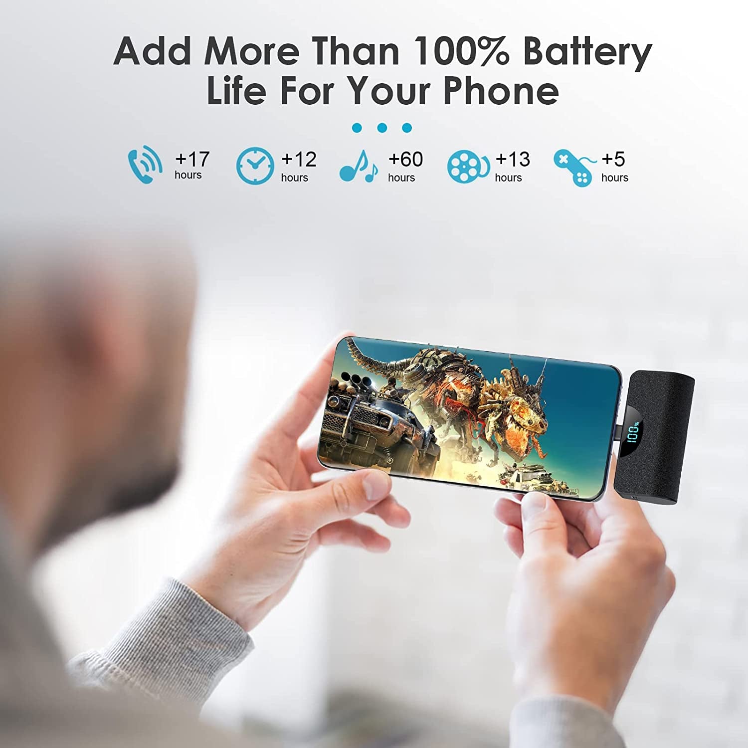 [2 Pack] Mini Portable Charger USB-C Power Bank 5200Mah,Lcd Display 15W PD Fast Charging Battery Pack Backup Charger Compatible with Samsung Galaxy S22/S21/S10/S9,Note 20/10,Moto,Lg,Android Phones Etc  Dongguan Yuanhaoxun Technology Co., Ltd   