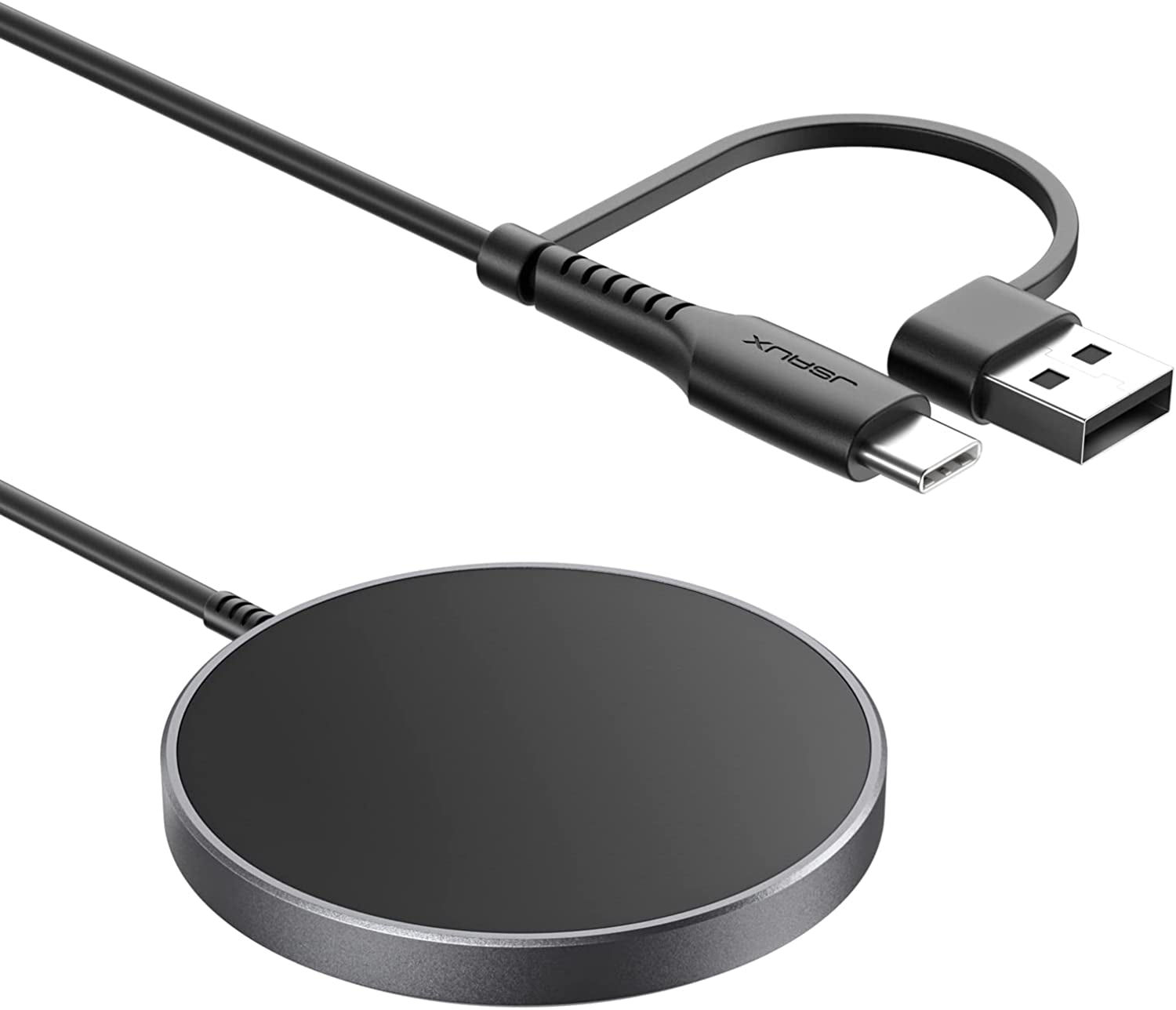 JSAUX Magnetic Wireless Charger Compatible with Mag-Safe Charger/Iphone 14/14 Pro/14 Plus/14 Pro Max/Iphone 13/13 Pro/13 Pro Max/13 Mini/Iphone 12, Magnetic Wireless Charging Pad, Mag Charger (Blue)  Shenzhen Wuyishi Technology Co.,Ltd Grey With Kickstand 