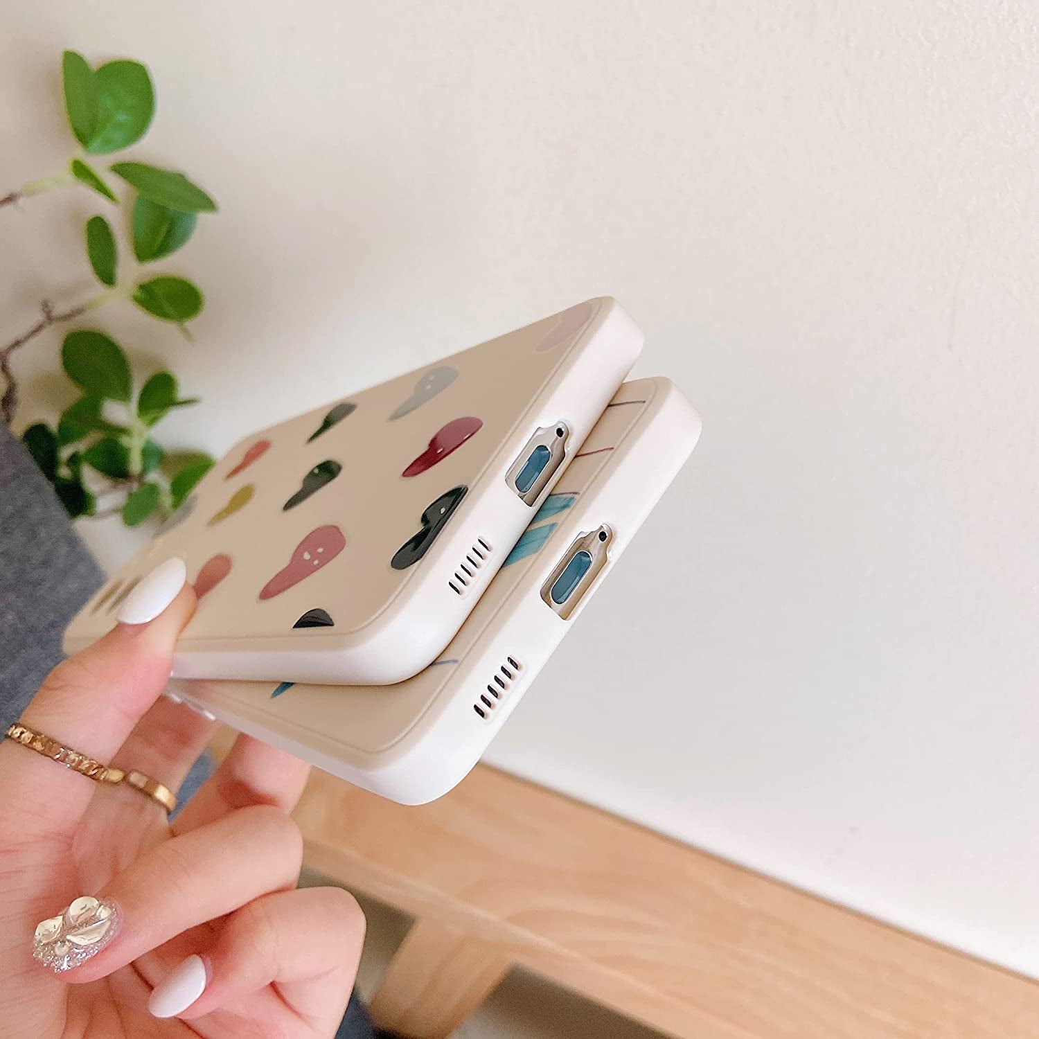 ZTOFERA Compatible with Samsung Galaxy S22 plus 5G Case, Soft Silicone Shockproof Protective Bumper Case Cute Hearts Pattern Girls Women Back Phone Cover for Samsung Galaxy S22 plus 5G, Beige  ZTOFERA   