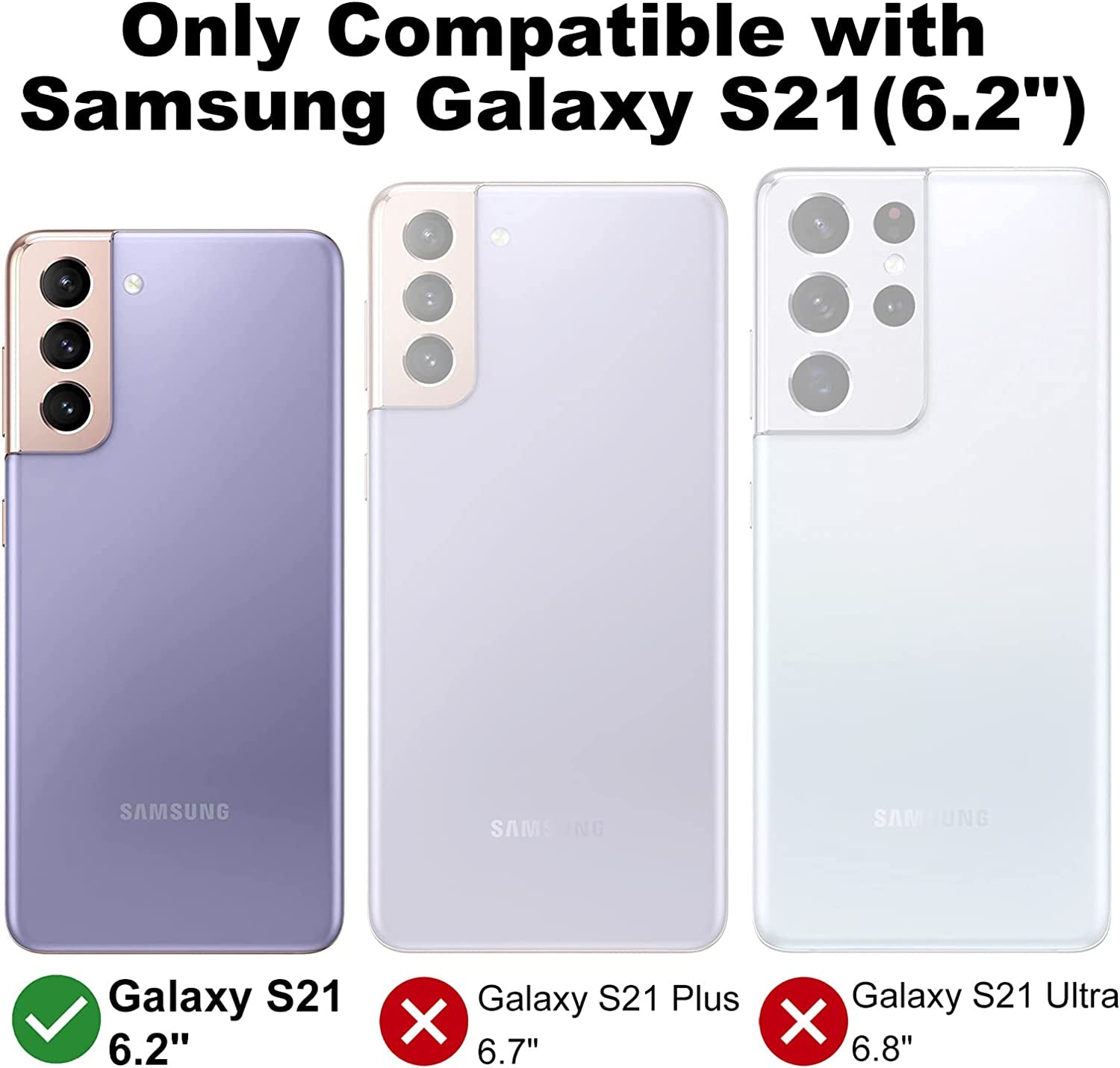 JAME Designed for Samsung Galaxy S21 Case (Not for S21 plus & S21 Ultra), Slim Tough Rugged Shockproof Protective Case with Metal Ring Kickstand for Samsung Galaxy S21 6.2 Inch, Pink  JAME   