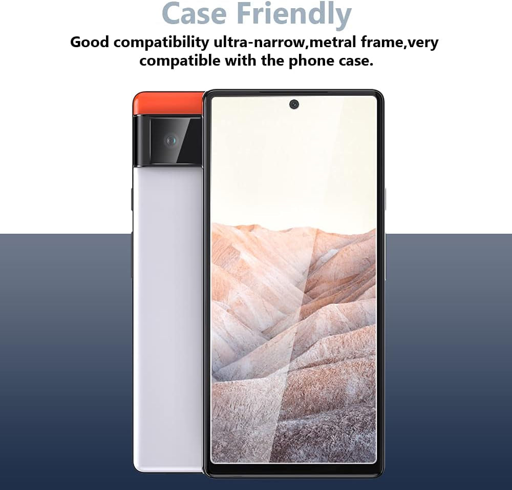 TOCOL [3+3 Pack Compatible for Google Pixel 6 5G 6.4''- 3 Pack Tempered Glass Screen Protector & 3 Pack Glass Camera Lens Protector, Case Friendly, Anti-Scratch [Alignment Tool] [Fingerprint Unlock]  TOCOL   