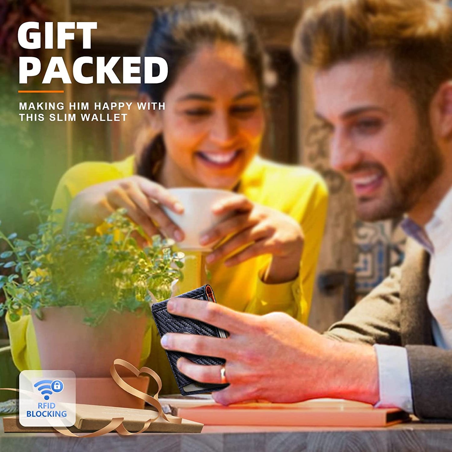 KS Mens Wallet for Airtag or Standard Use, Slim Front Pocket Wallet Money Clip 11 Cards RFID Blocking,No Hole  KS   