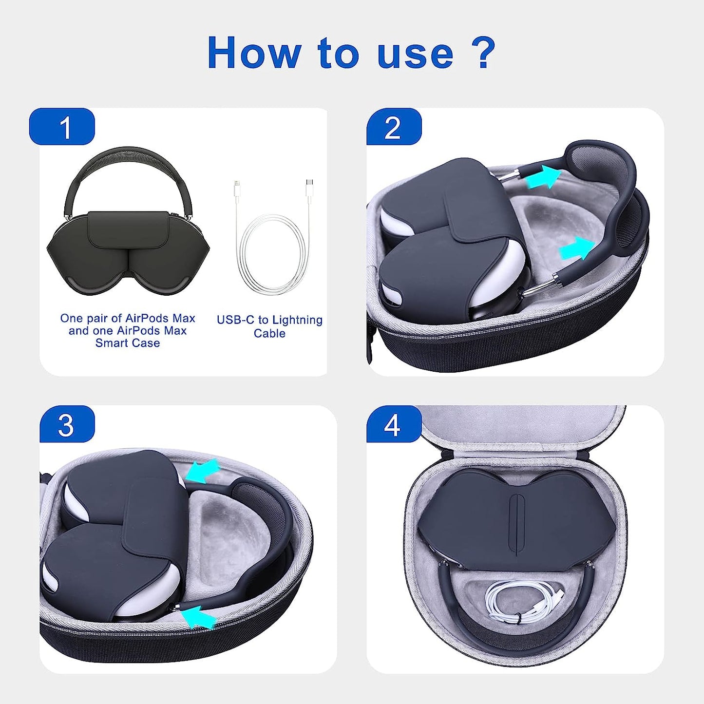 XANAD Hard Case for New Apple Airpods Max Supports Sleep Mode Headphone - Storage Protective Bag  XANAD   