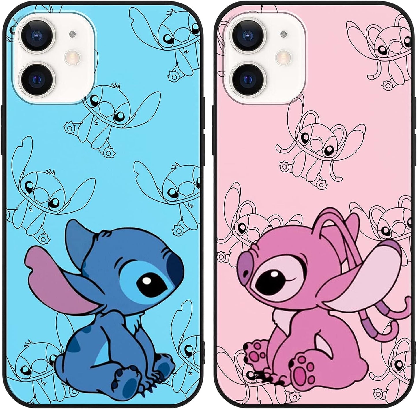 [2 Pack] Cute Case for Apple Iphone 13 Mini Case, Cartoon Kawaii Character Aesthetic Cool Phone Cases Girly for Girls Boys Kids Women Men Clear Soft TPU Protective Cover Funda for Iphone 13 Mini 5.4"  QSN US 02 For Iphone 11 