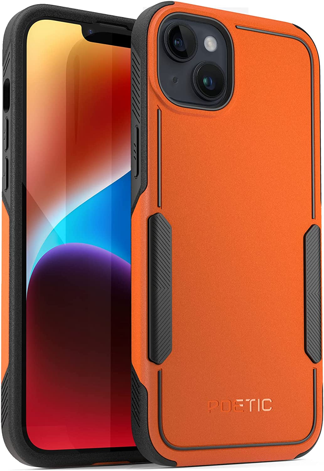 Poetic Neon Series Iphone 14 plus Case, Dual Layer Heavy Duty Tough Rugged Light Weight Slim Shockproof Protective Drop Protection Phone Case 2022 New Cover for Iphone 14 plus (6.7 Inch), Mint  Poetic Orange  