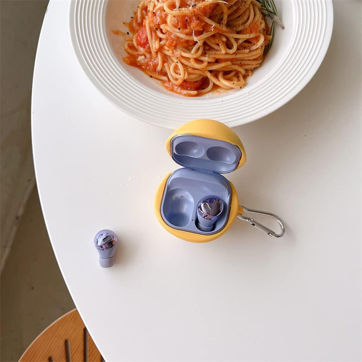 Cute Silicone Earbuds Case Cartoon Headphones Cover Fit Designed for Galaxy Buds2 Pro (2022) /Galaxy Buds 2 (2021) /Samsung Galaxy Buds Live (2020) /Galaxy Buds Pro (2021) (Bell)  HENJI   